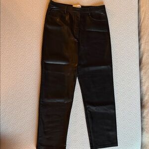 Aritizia Wilfred faux black leather pants